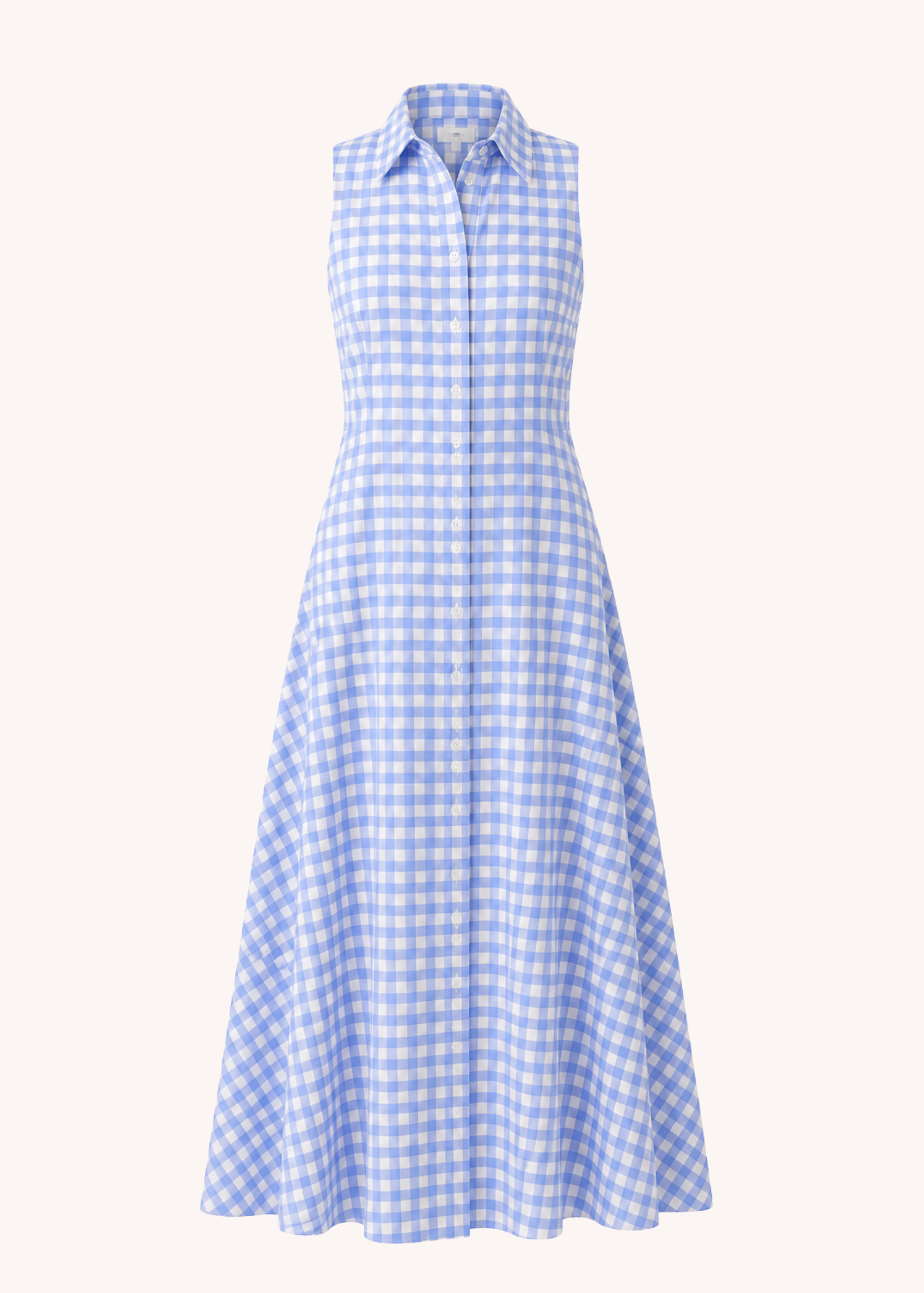 Gene Gingham Button-Front Maxi Dress