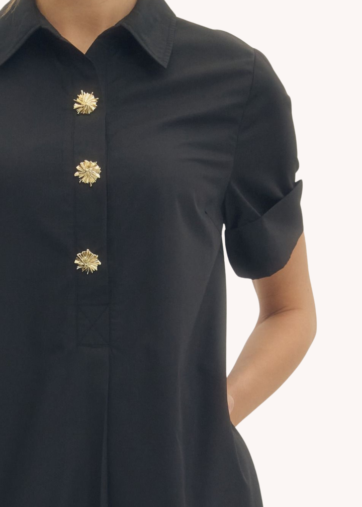 Sloane Midi Dress in Black