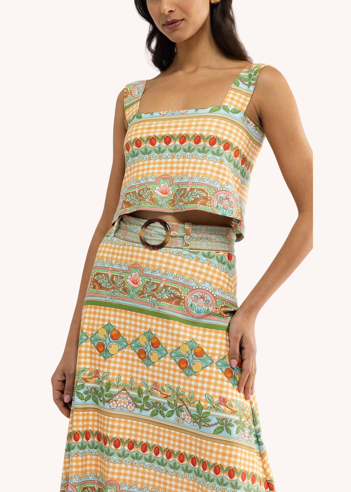 Shelly Top in Garden Gingham