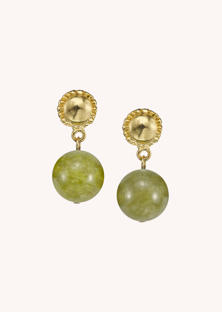 Palmera Studs in Matcha Green Quartz