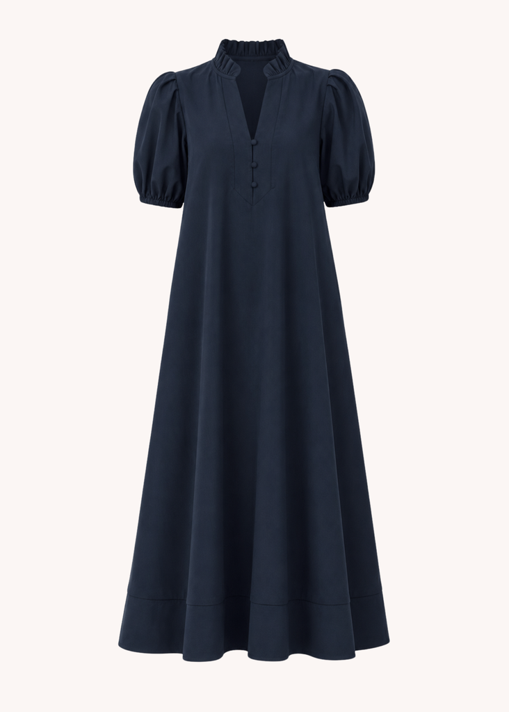 navy and pink midi dress Baltic Born Womens Myers Dress | Blue + Pink Floral