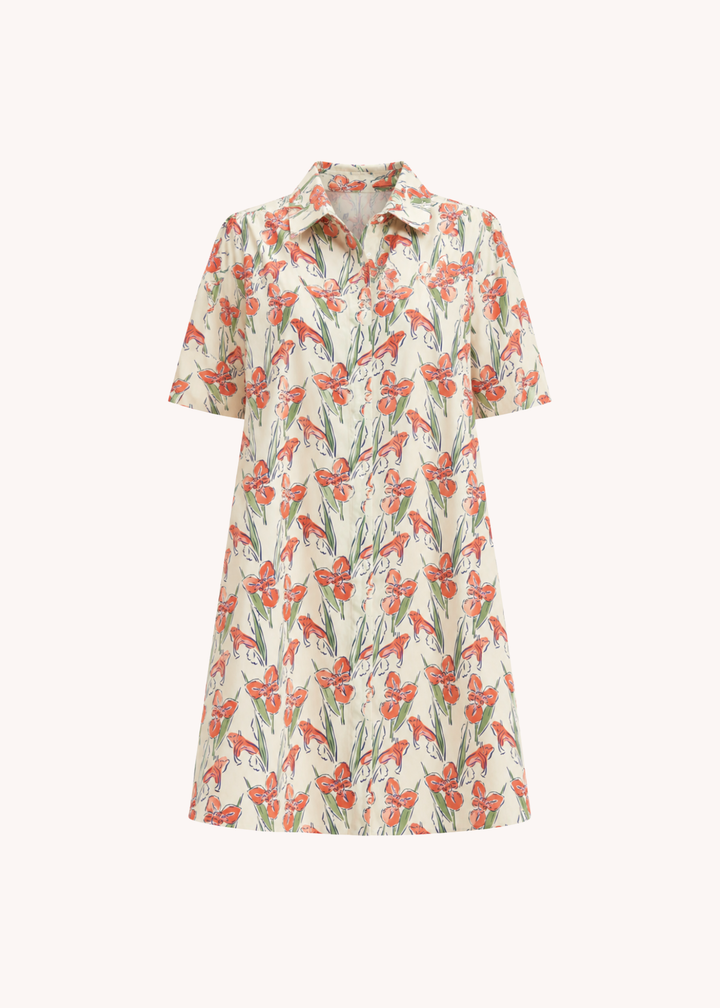 Kinsey Dress in Orange Floral