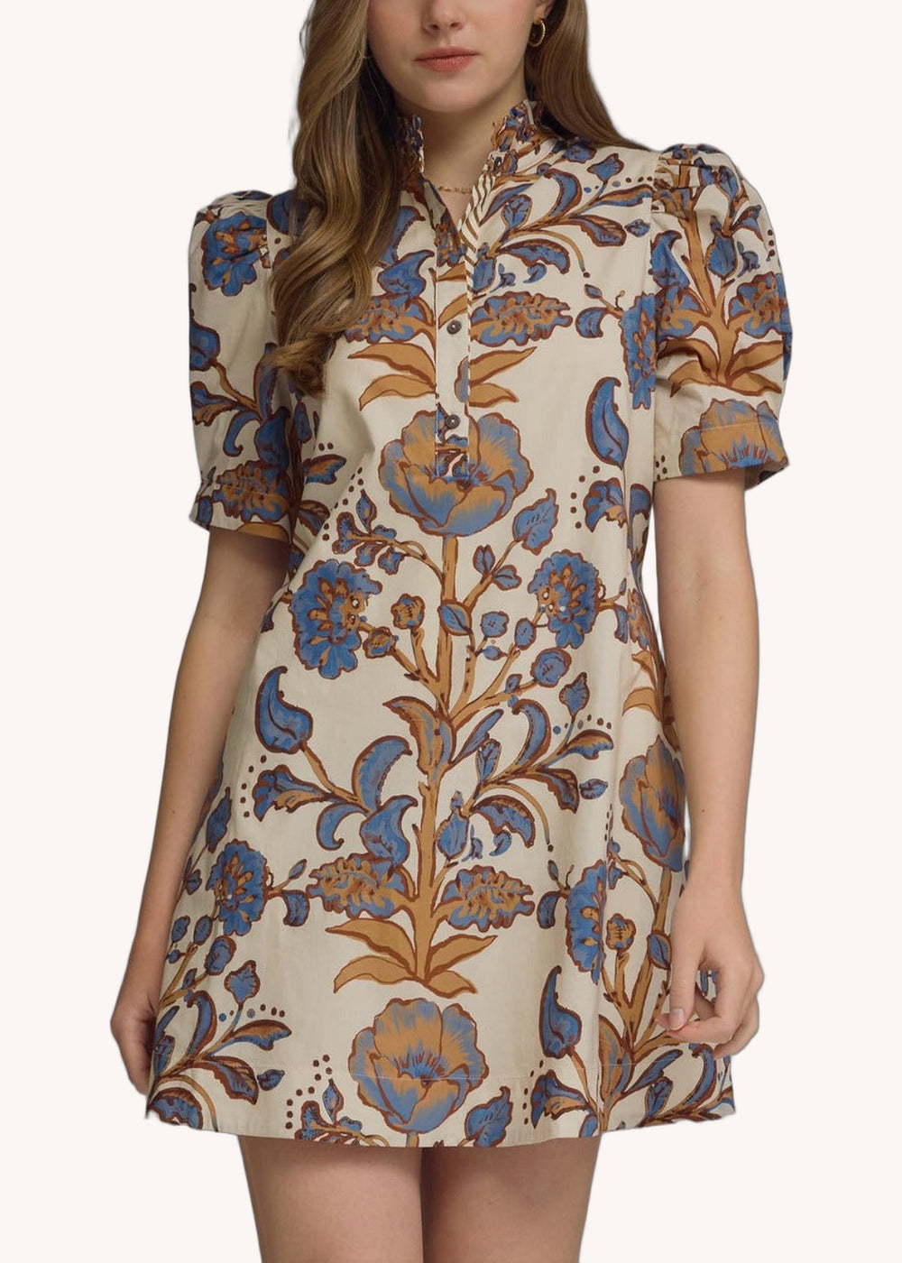 Abigail Mini Dress in Ecru