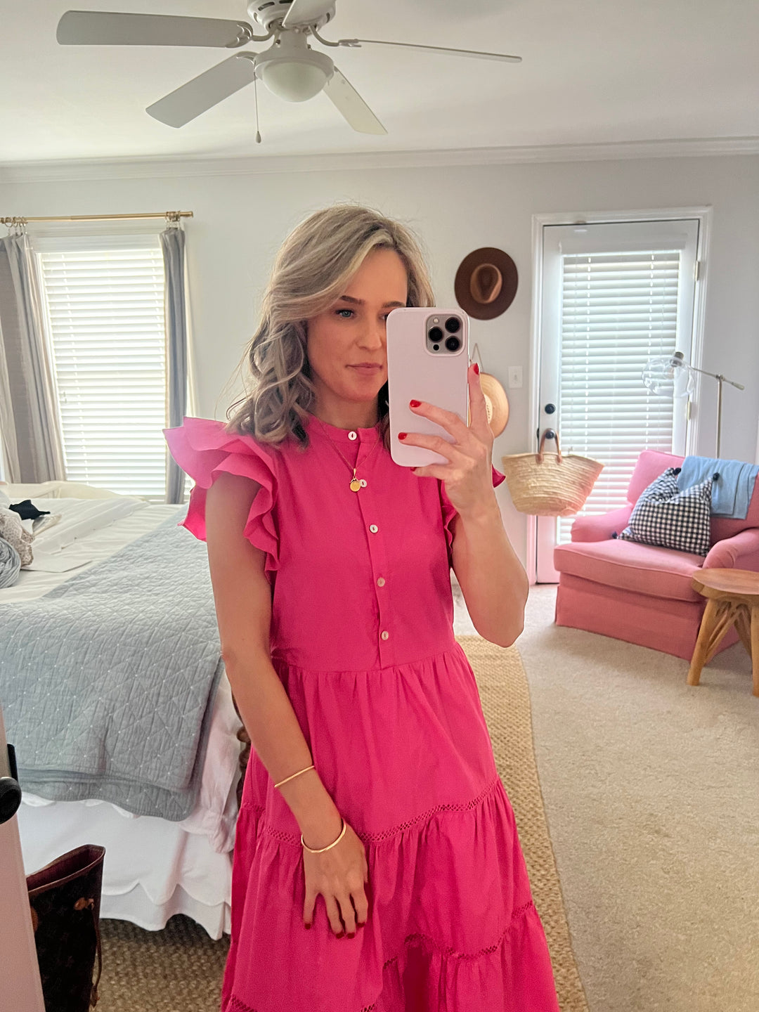 Chloe Midi Dress | Pink