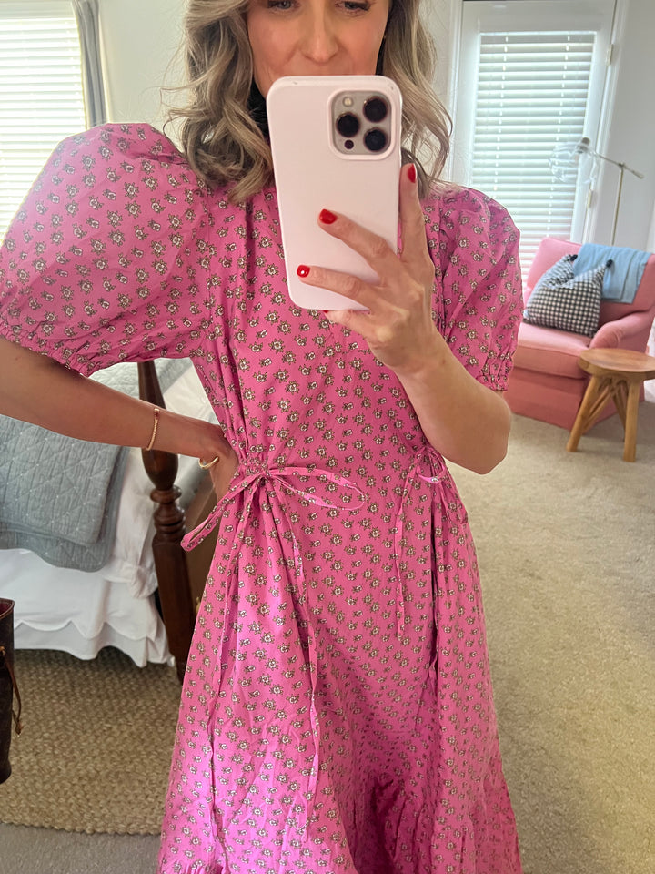 Mallory Midi Dress in Pink