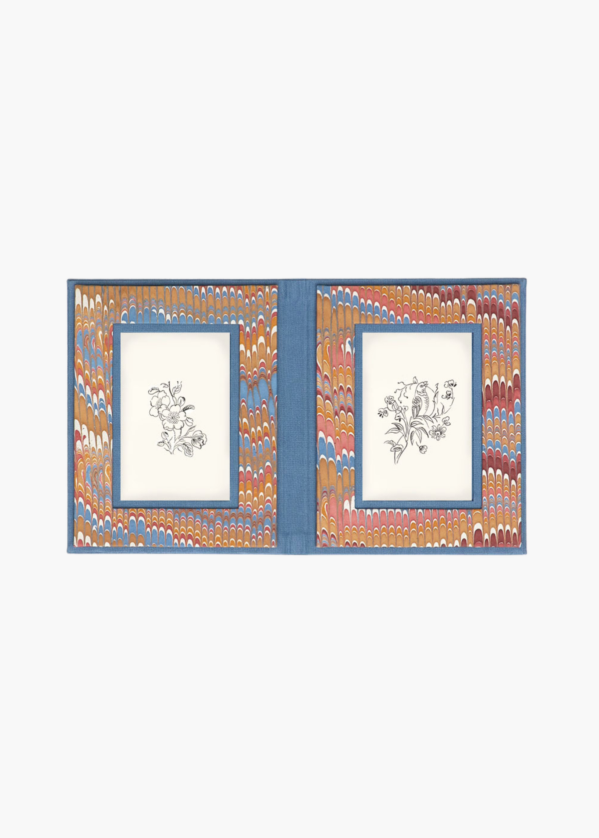 Hand Marbled Keepsake Frame | Blue