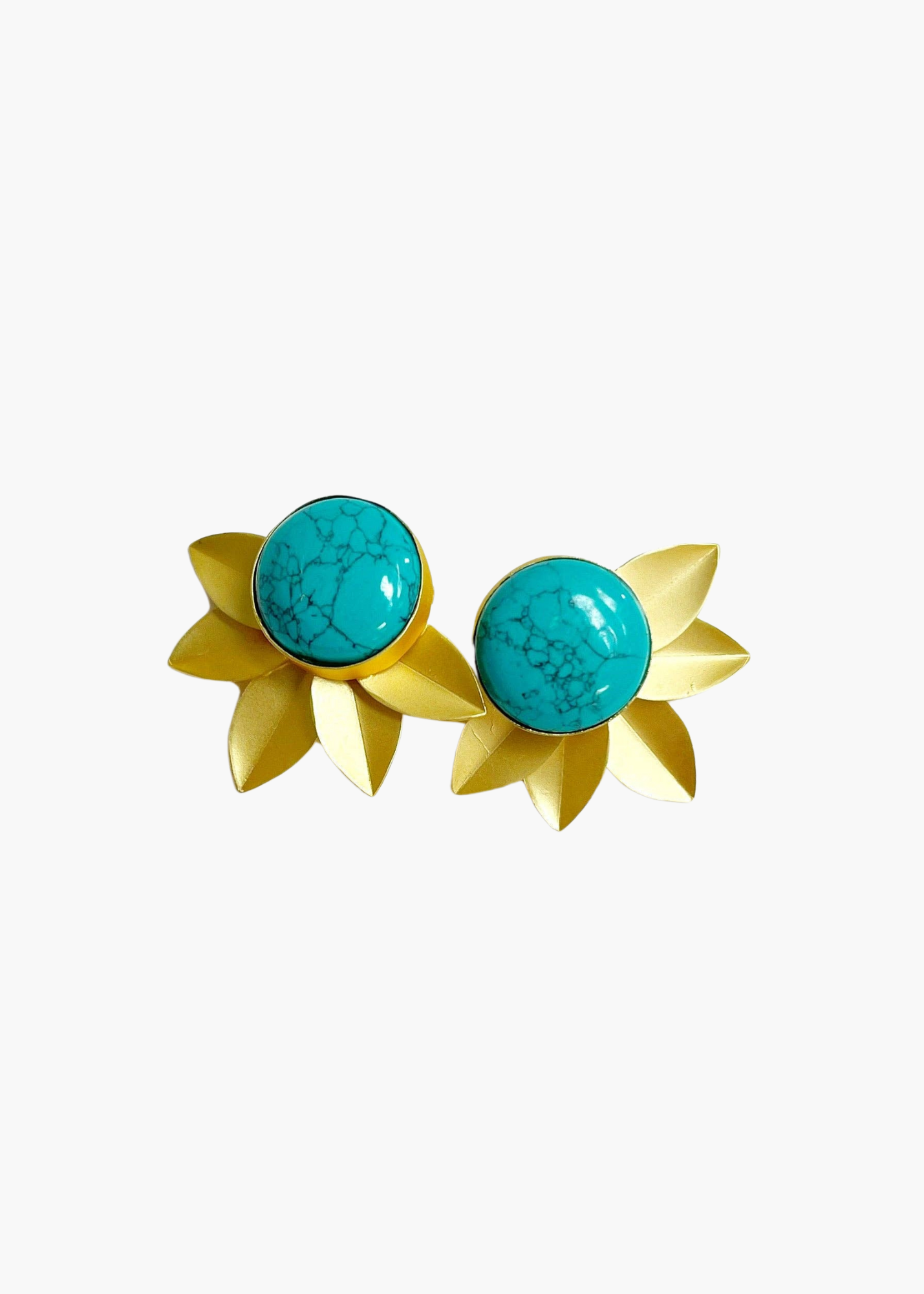 Turquoise Fan Stud