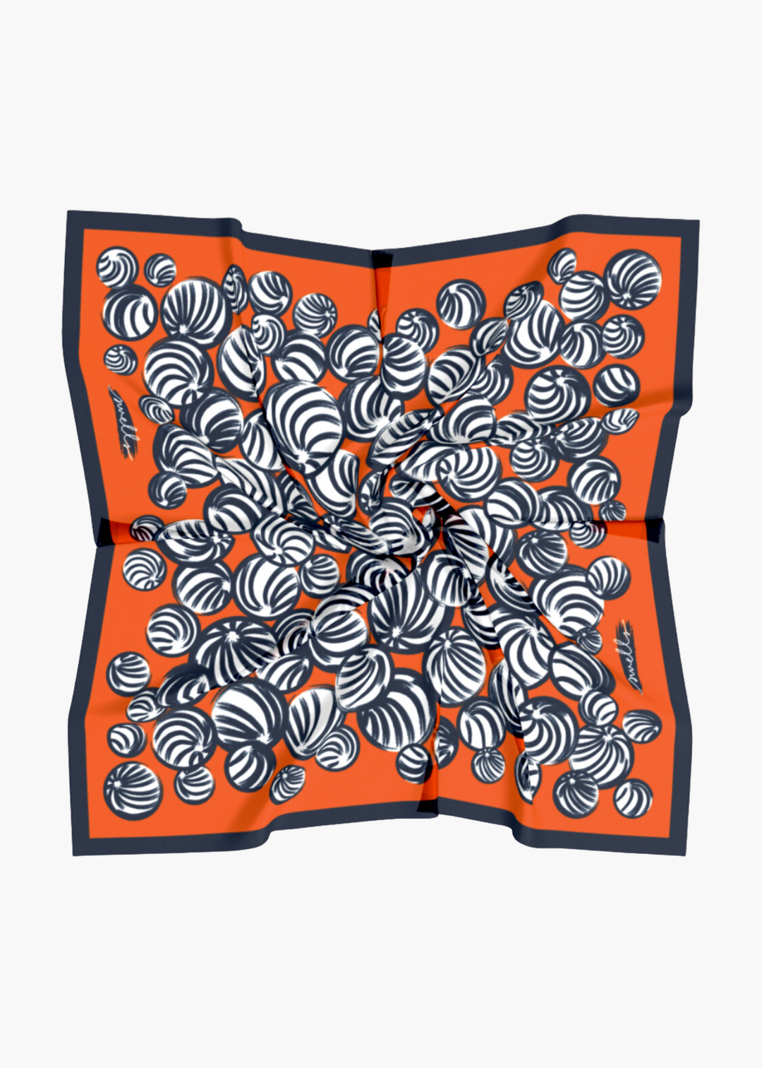 Orange and Navy Game Day Scarf