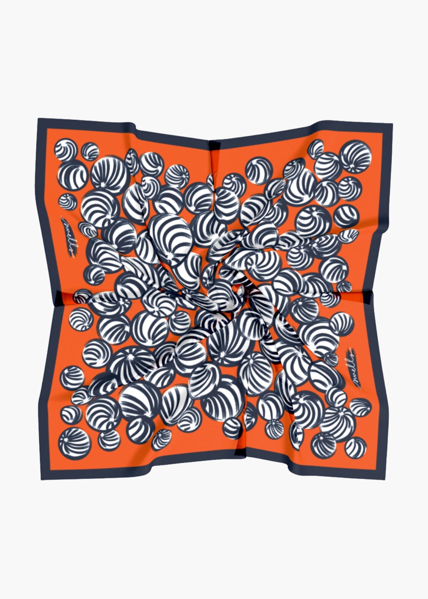 Orange and Navy Game Day Scarf