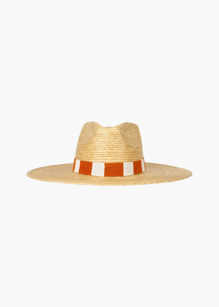 Orange and White Palm Hat
