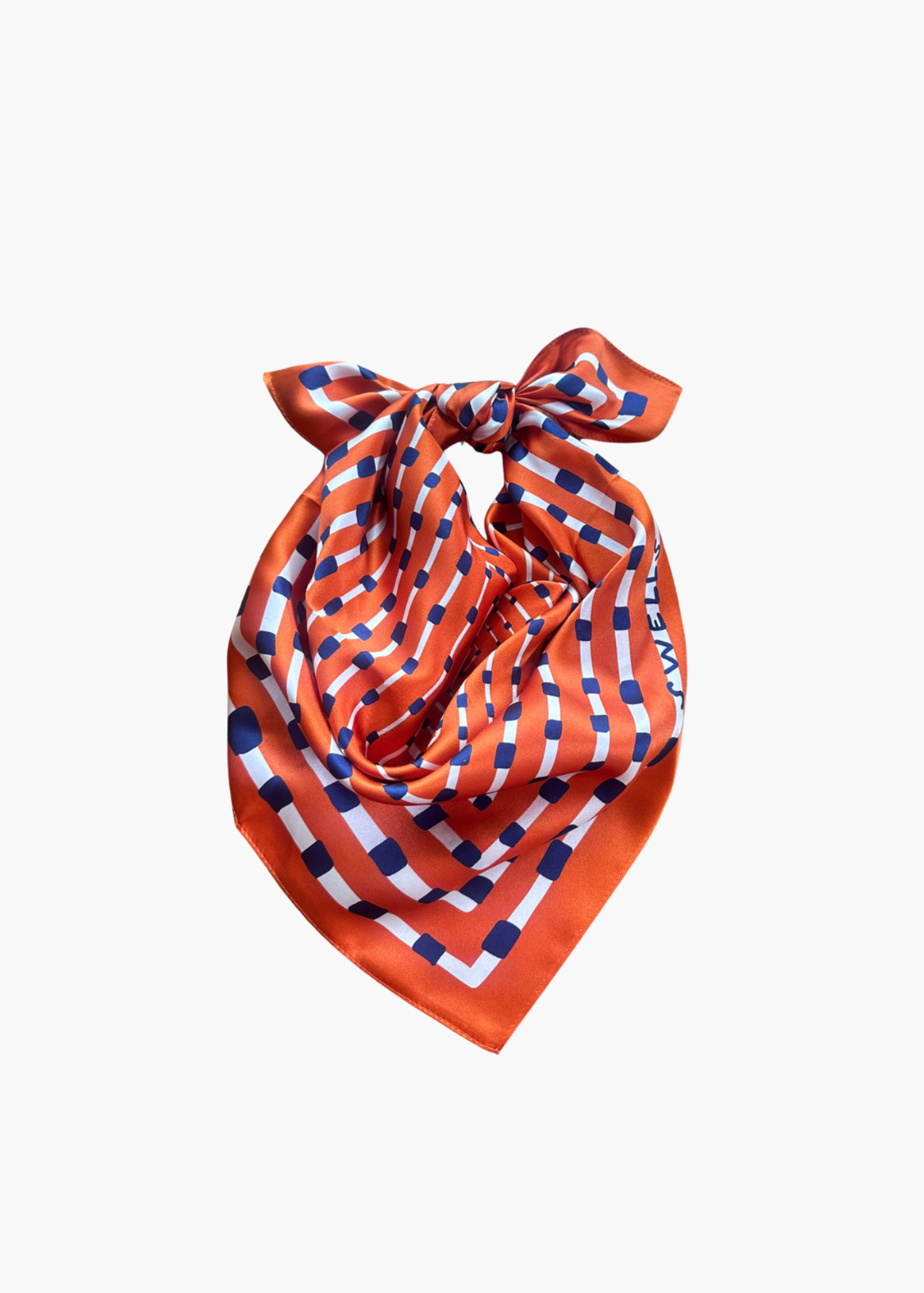 Orange + Navy Scarf
