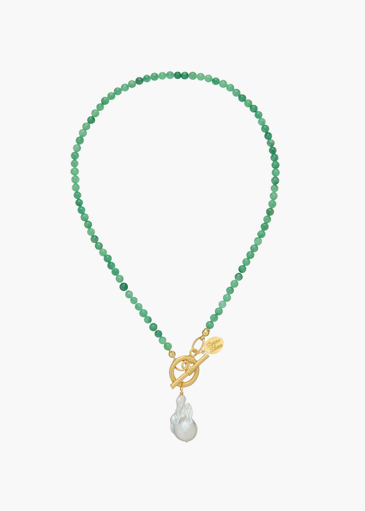 Katie Necklace in Jade Green