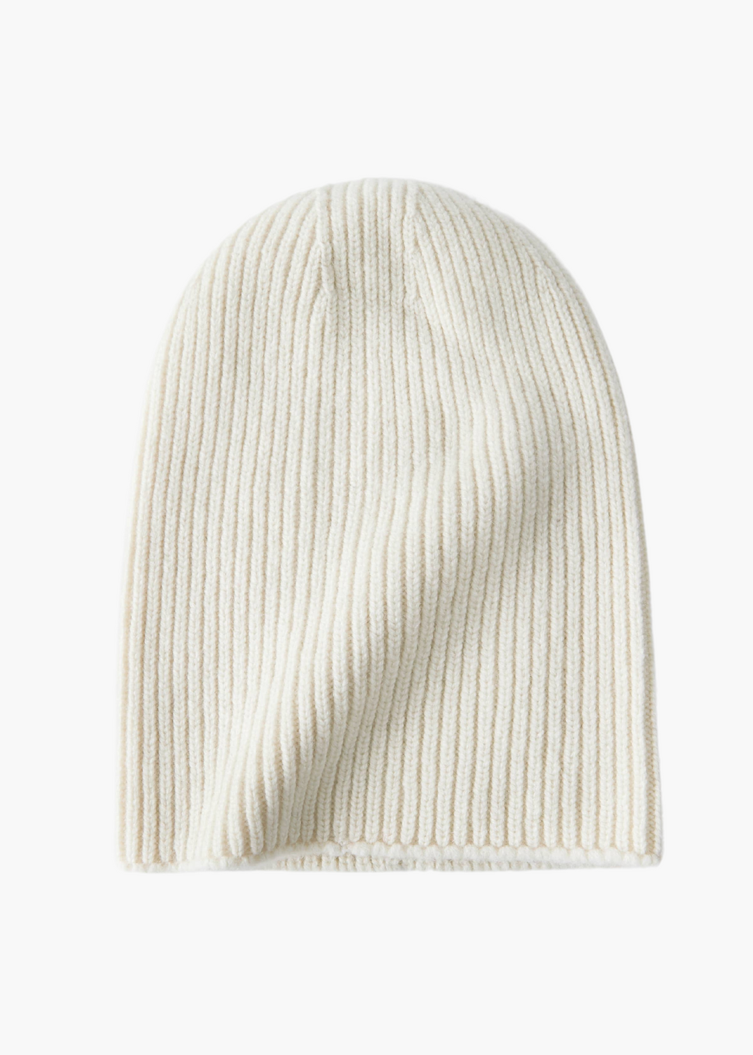 Cashmere Wool Beanie in Ivory