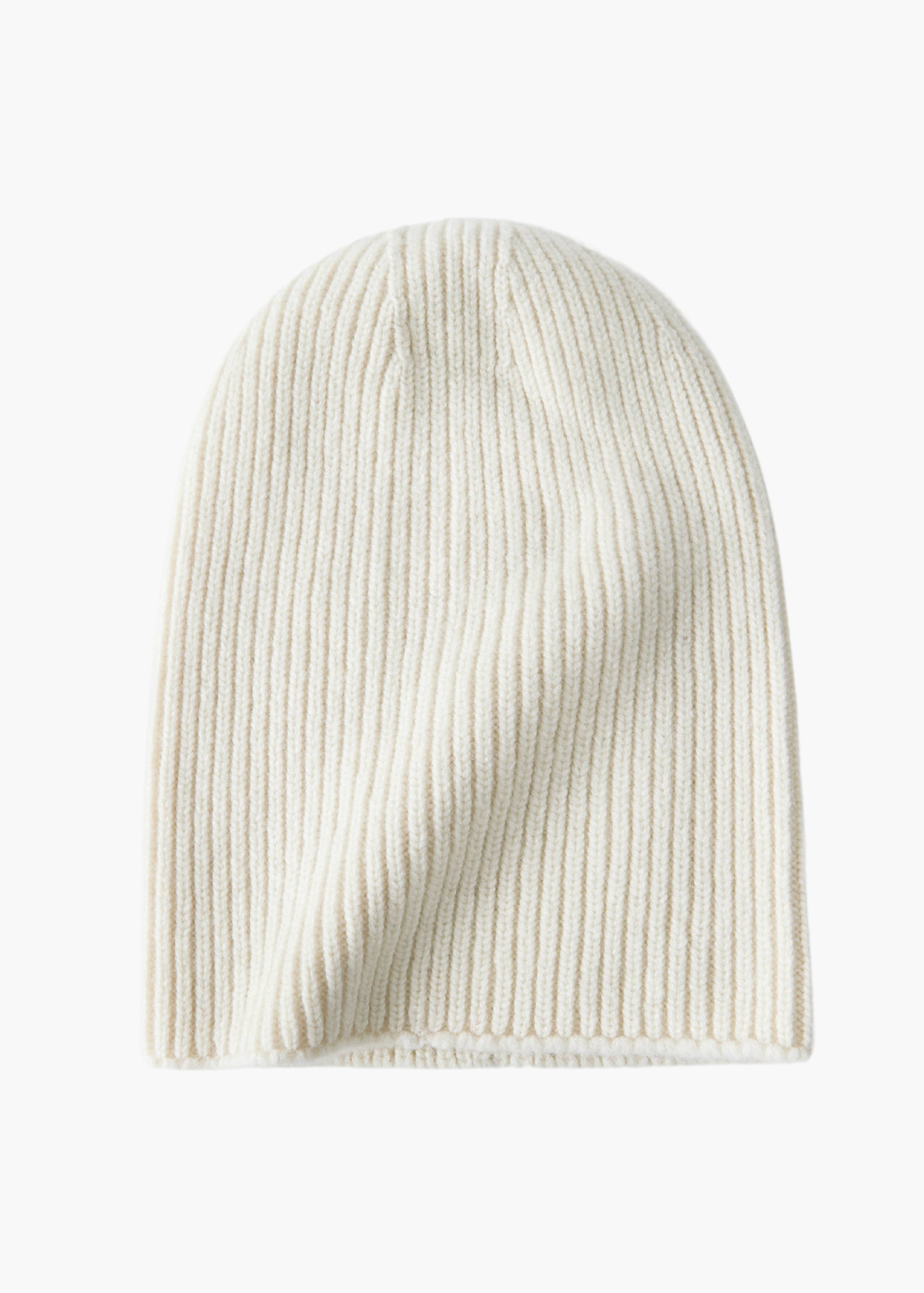 Cashmere Wool Beanie in Ivory