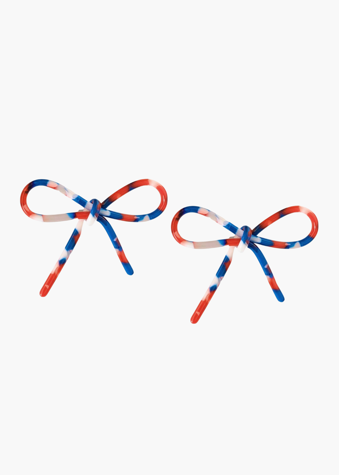 Bow Studs in Red, White, and Blue