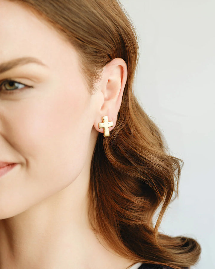Small Cross Studs