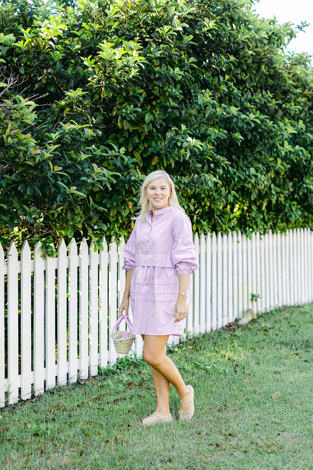 Aidan Tiered Mini Dress in Light Pink