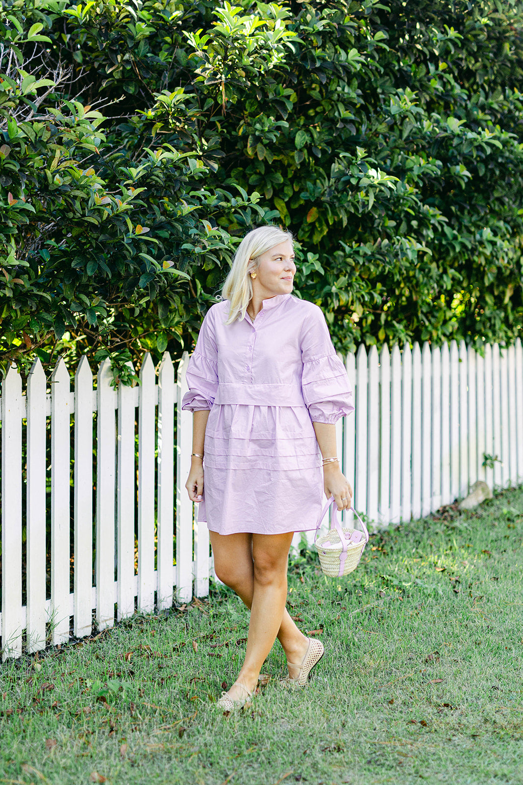 Aidan Tiered Mini Dress in Light Pink