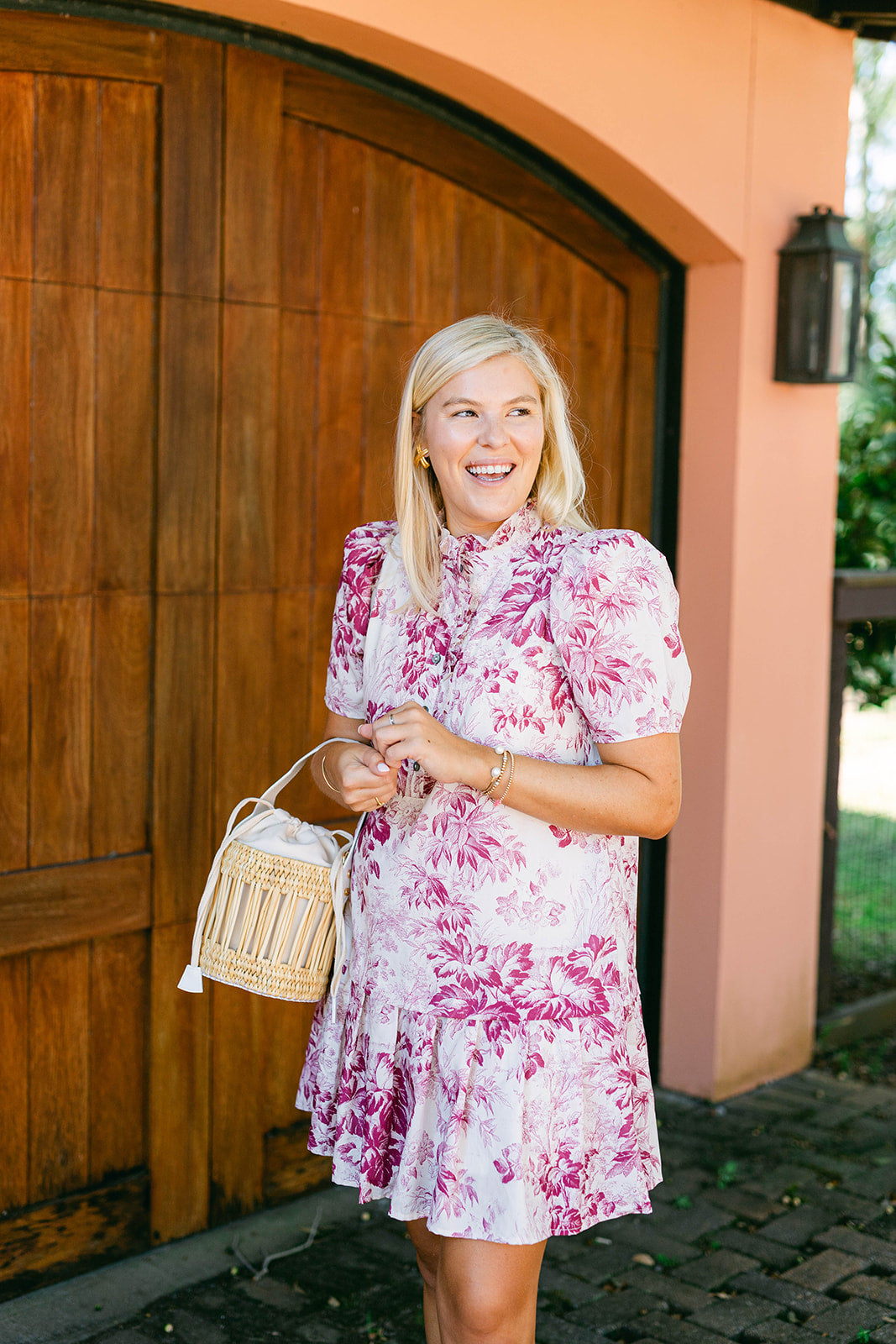 Edith Peplum Mini Dress in Merlot Toile L