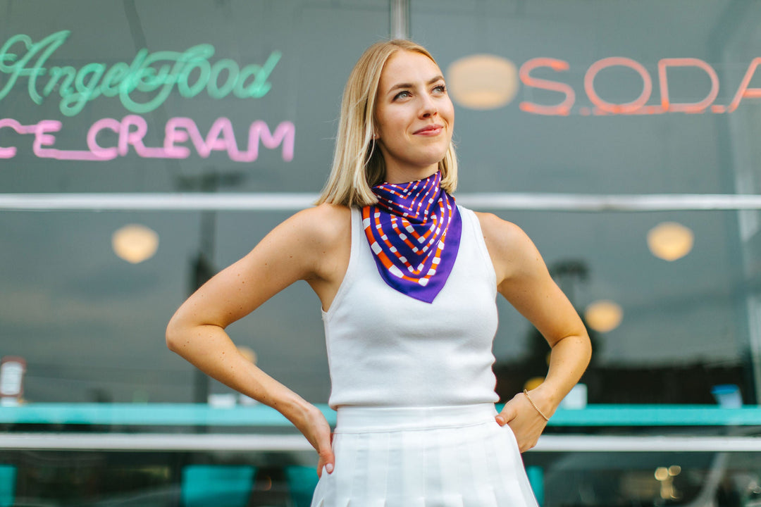 Purple + Orange Scarf