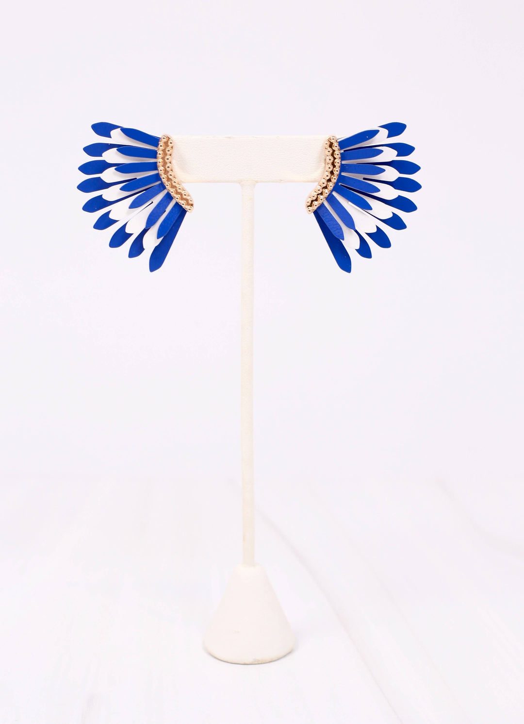 Fernie Metal Fan Earring in Royal