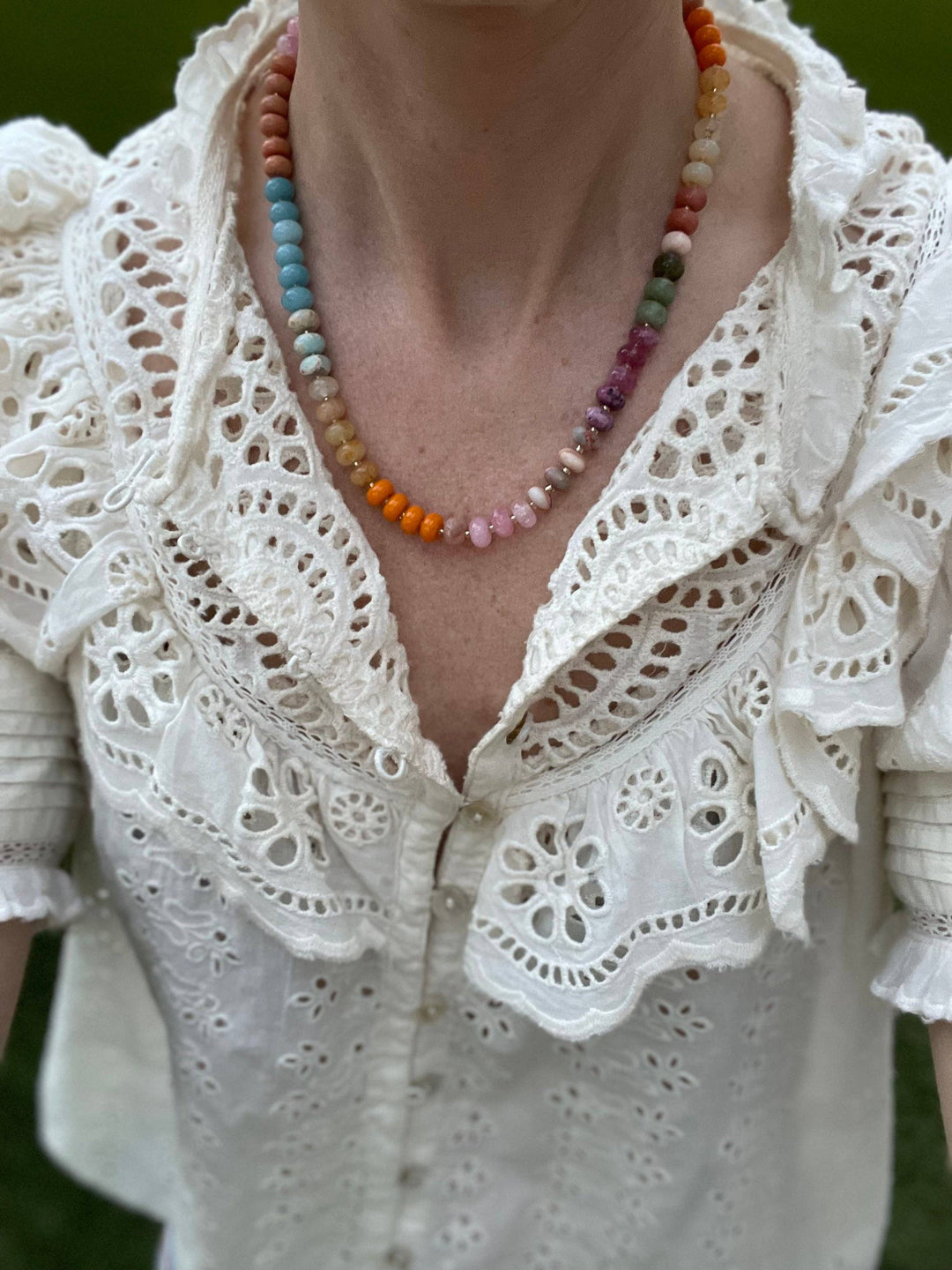 Beaded Gemstone Necklace | Summer in Paris