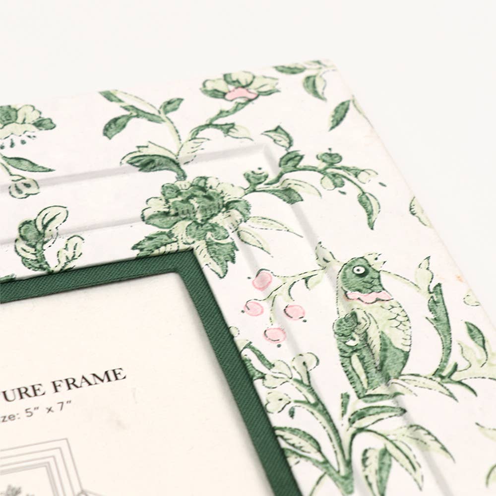 Block Print Wall Frame | Robin and Peony Green