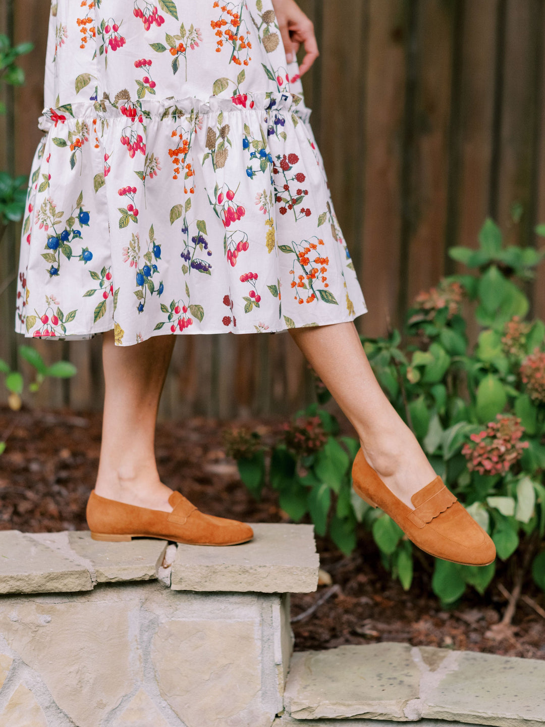 The Catherine Loafer in Copper Suede