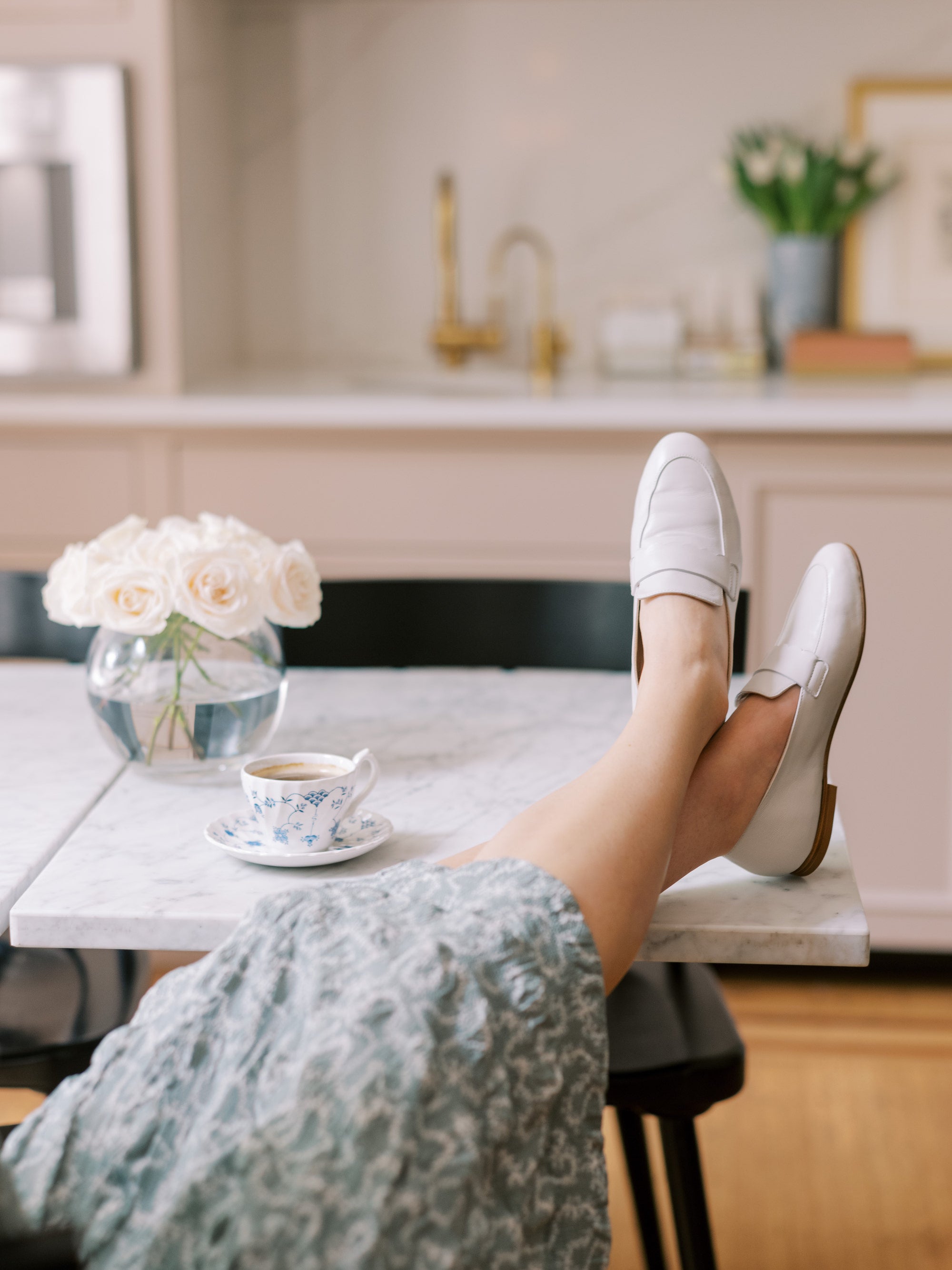 The Catherine Loafer in Creme