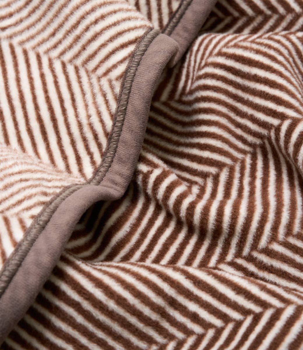 Chappy Wrap Blanket in Harborview Herringbone Chocolate