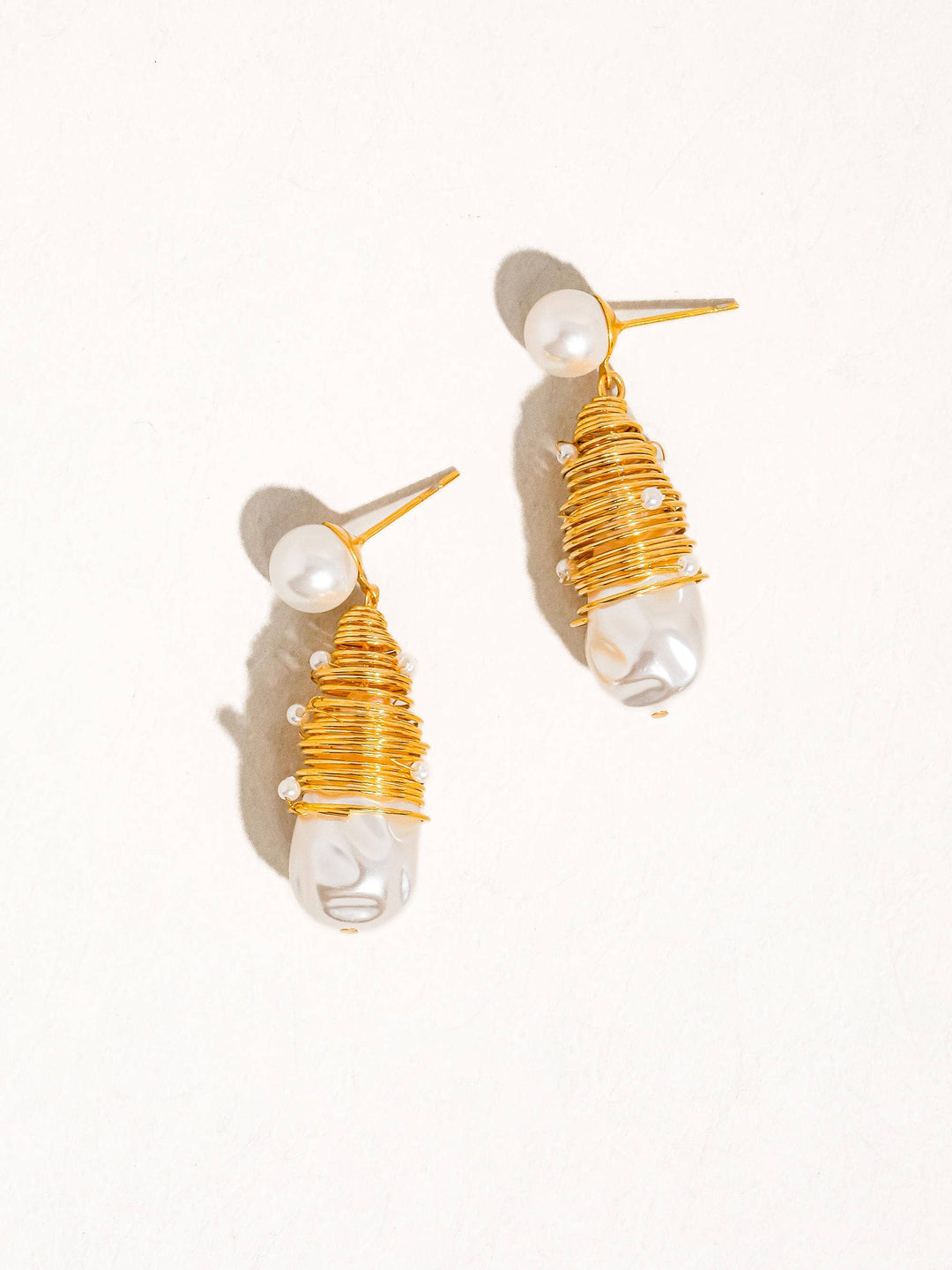 Orson Non-Tarnish Pearl Drops in 18K Gold