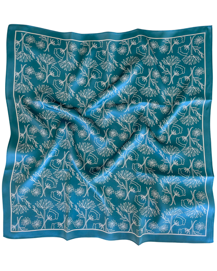 Denim Silk Scarf