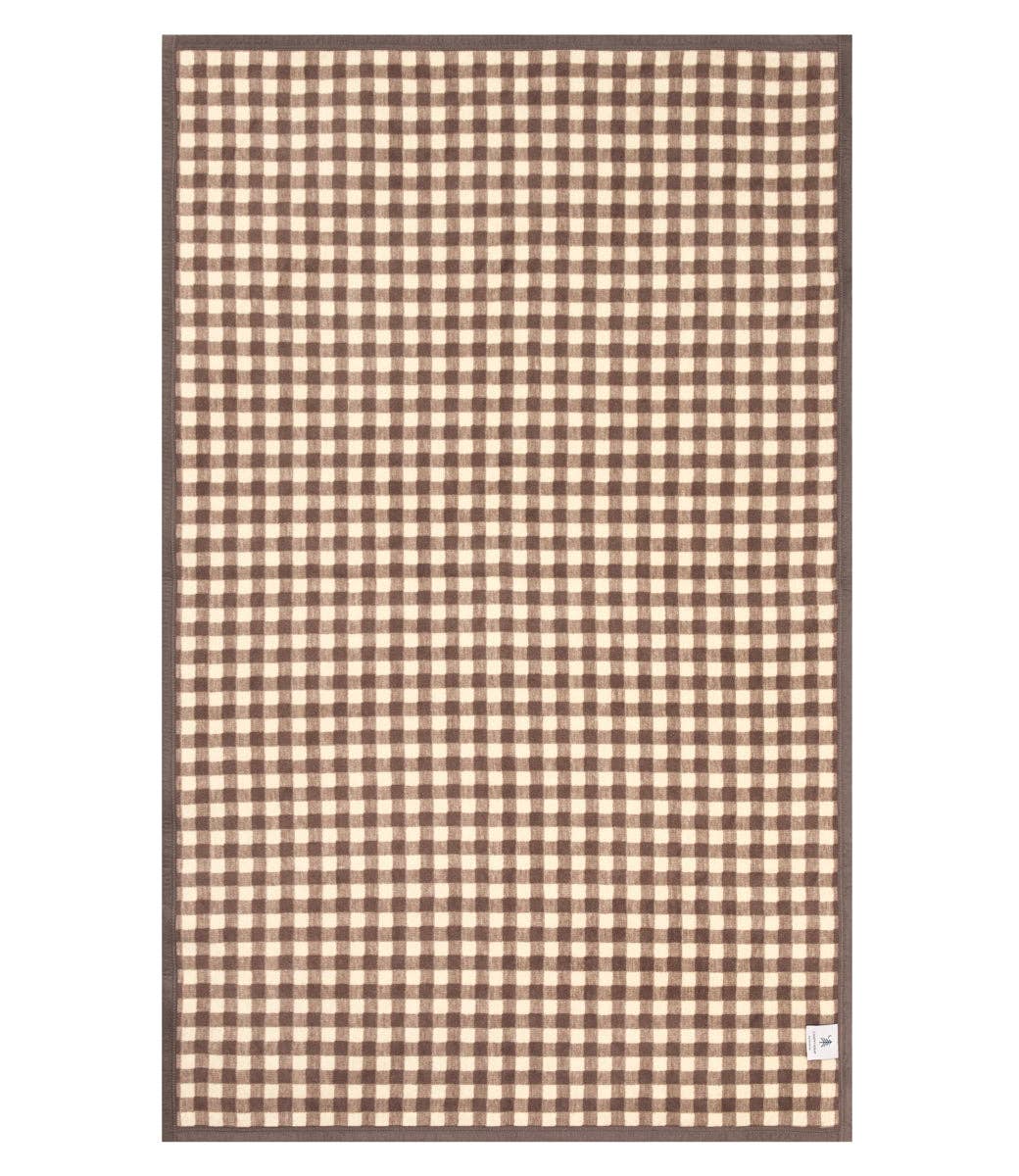 Chappy Wrap Midi Blanket in Gingham Mocha