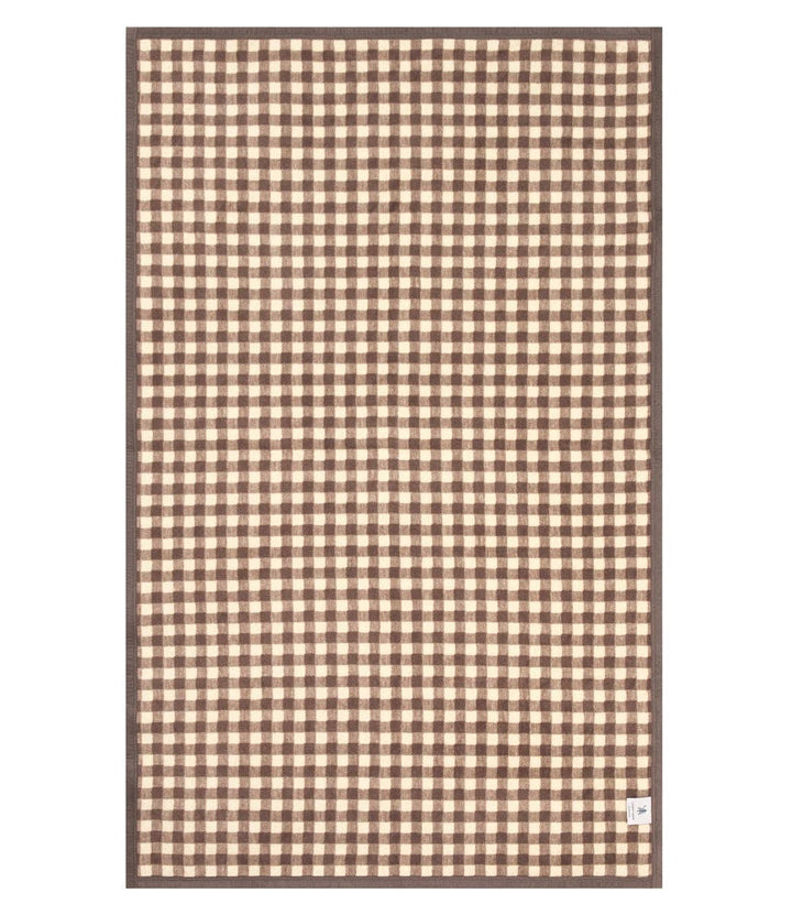 Chappy Wrap Midi Blanket in Gingham Mocha