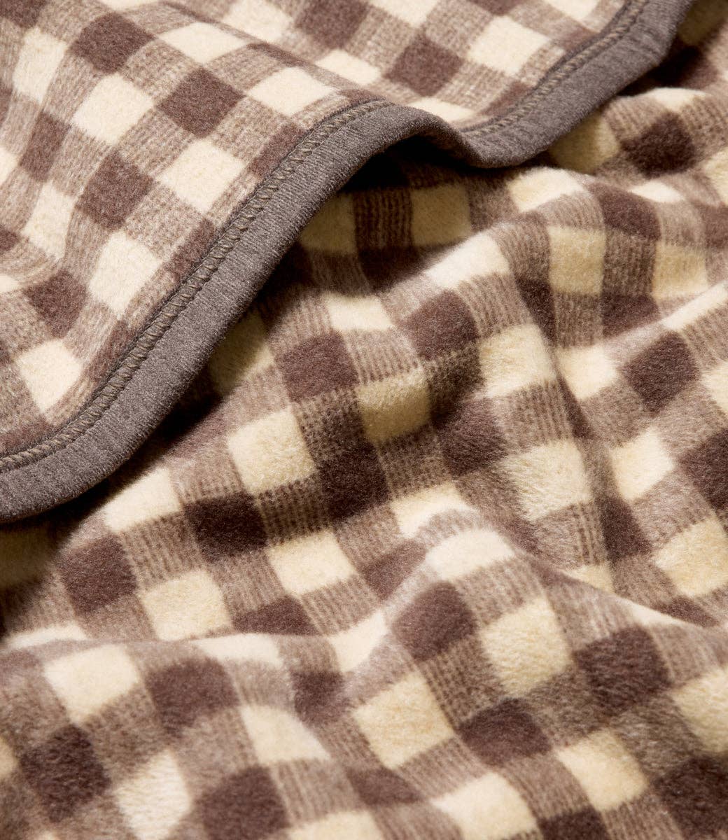 Chappy Wrap Midi Blanket in Gingham Mocha