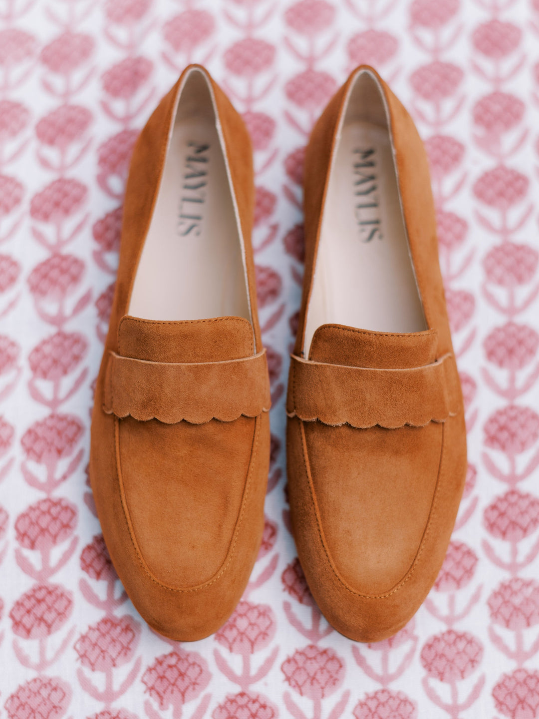 The Catherine Loafer in Copper Suede