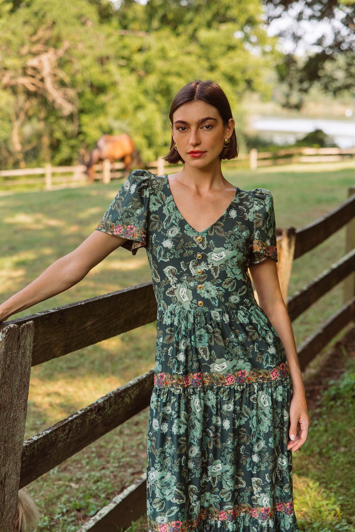 Agatha Dress in Rosemary Meadow Multi