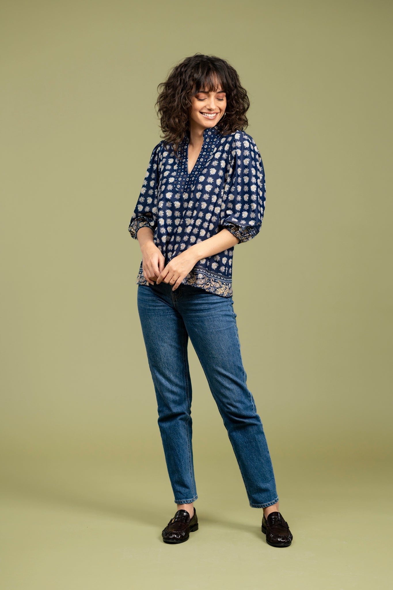 Eliza Top in Flora Paisley Multi