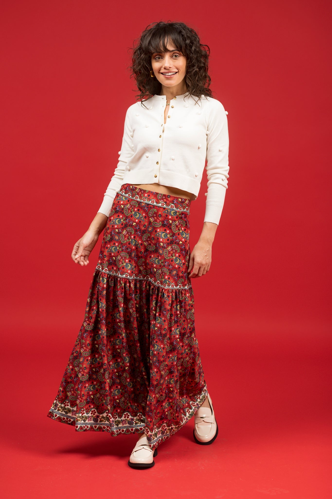 Faye Skirt in Nordic Paisley Multi