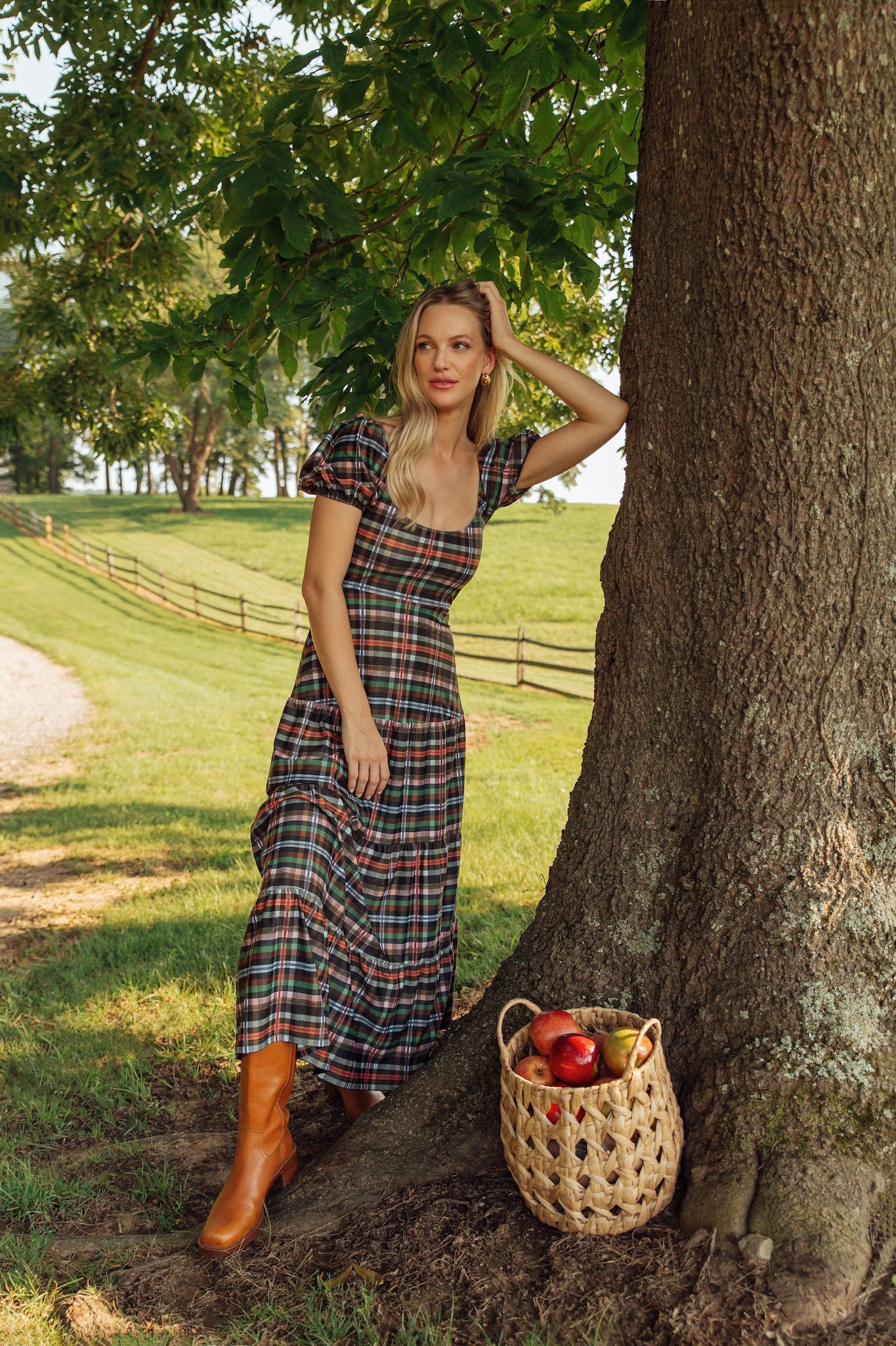 Heidi Dress in Stockholm Plaid