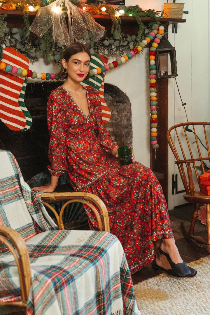 LA Dress in Nordic Paisley Multi