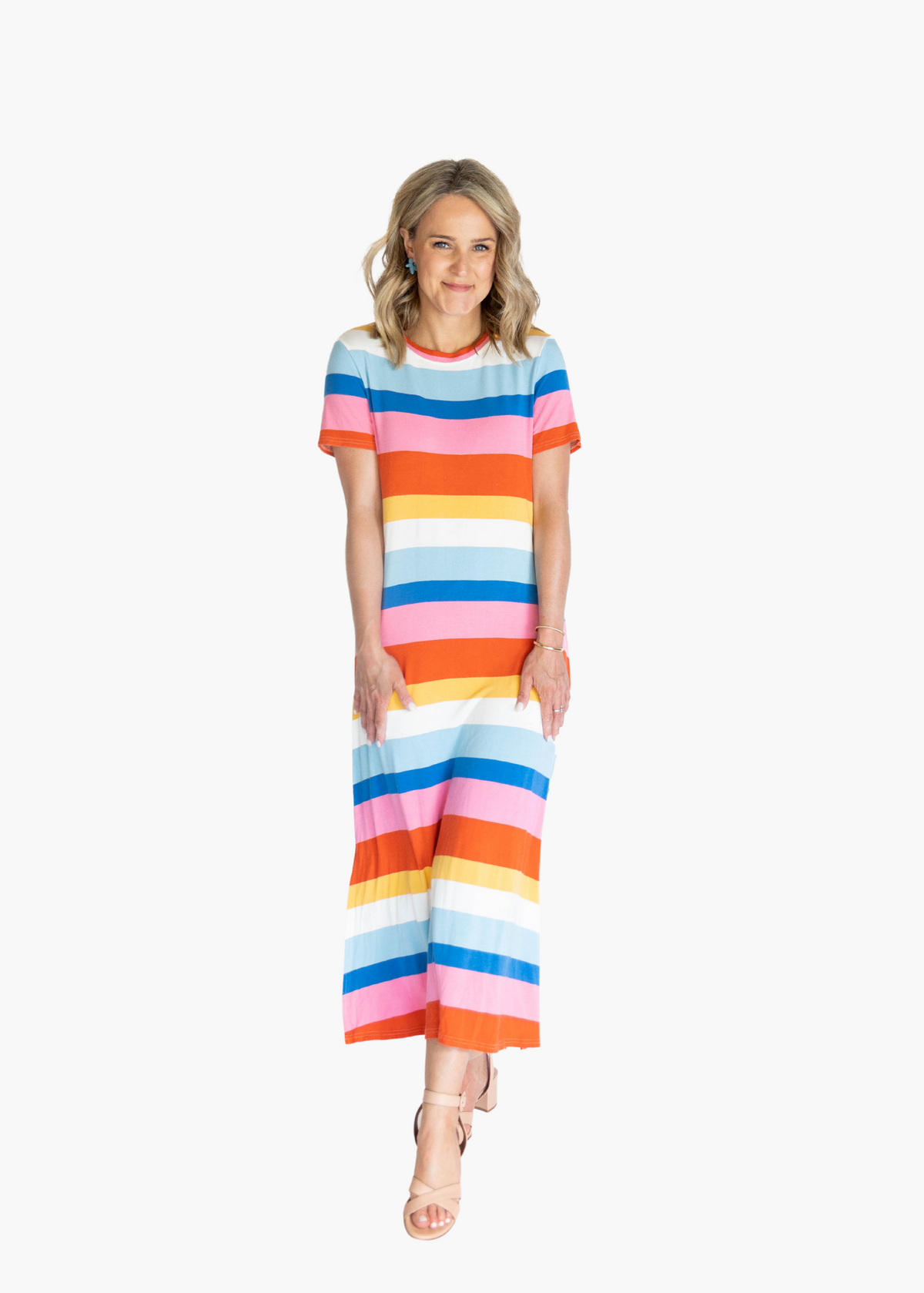 Striped Jersey Knit Dress