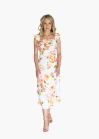 Floral Ruffle Midi Dress