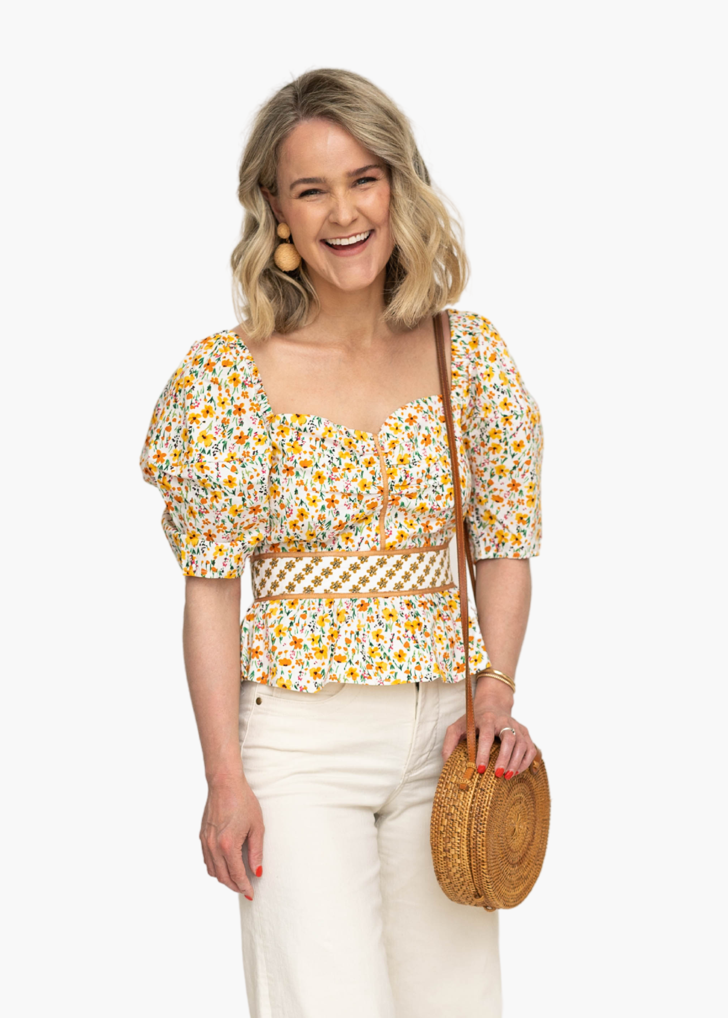 Garden Floral Puff Sleeve Top