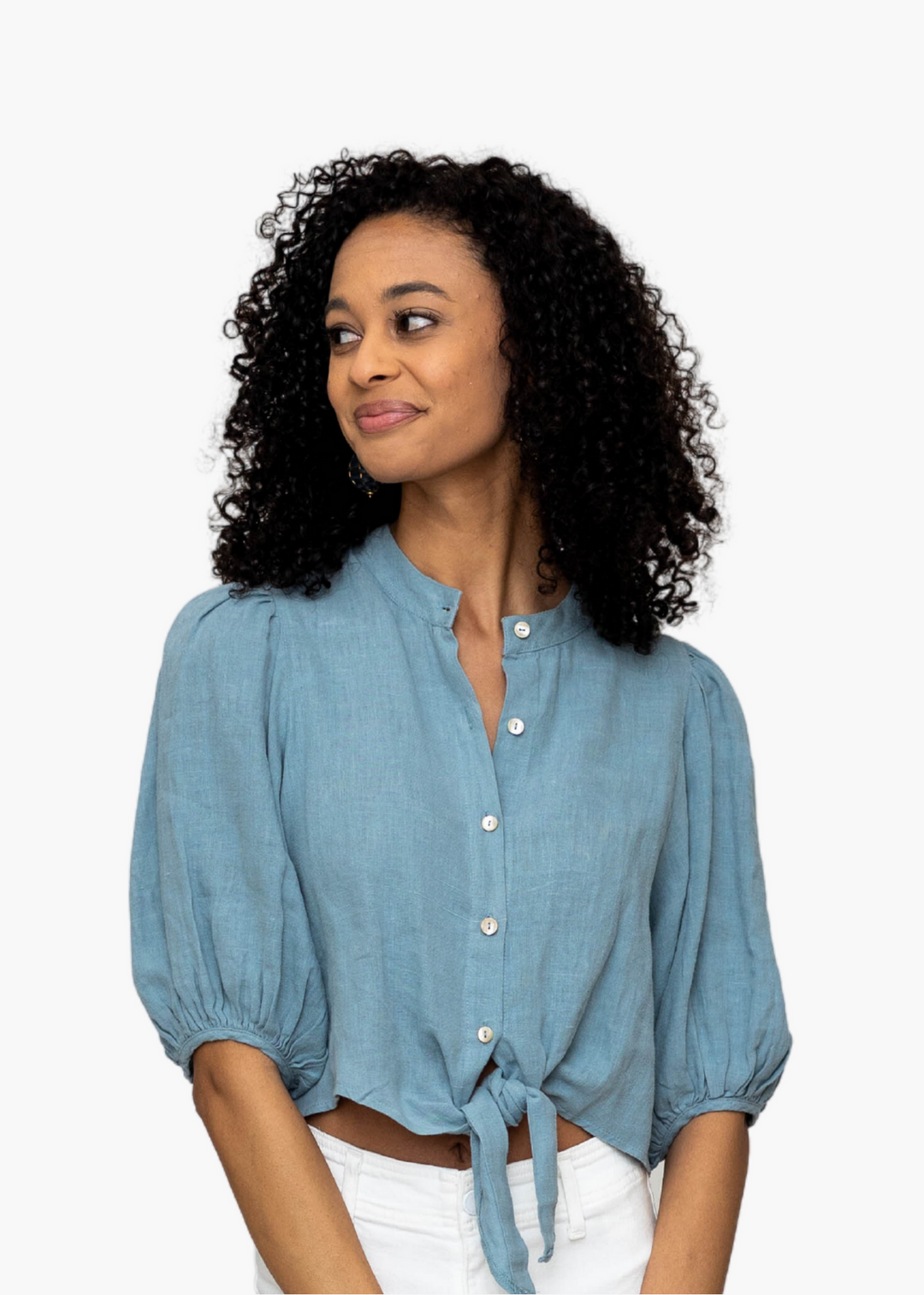 Haleigh Chambray Top in Chambray