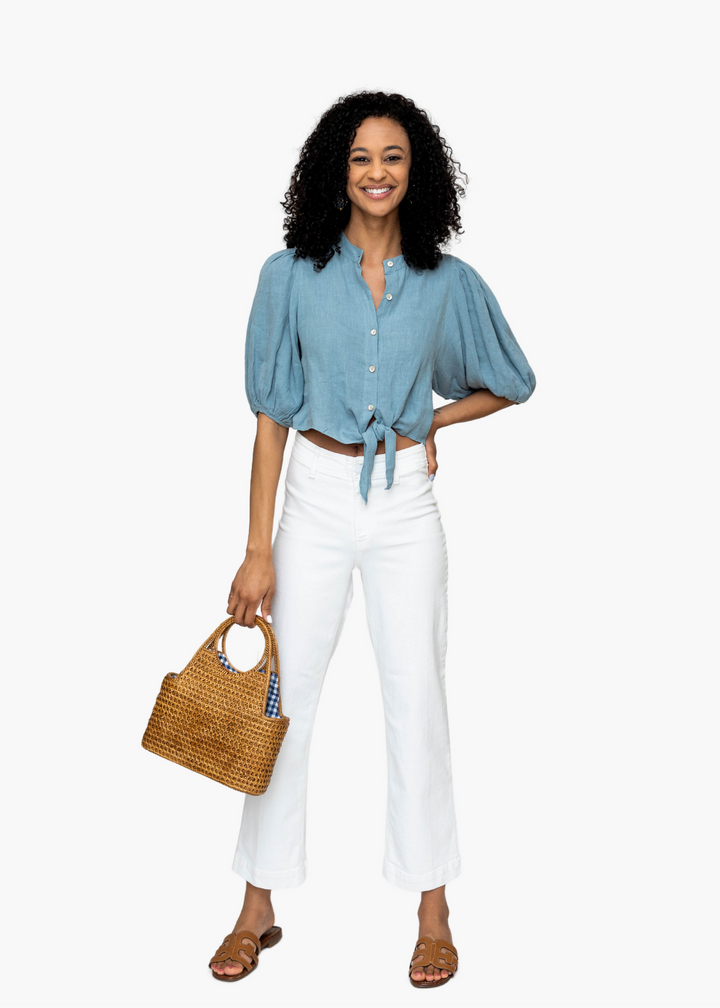 Haleigh Chambray Top in Chambray