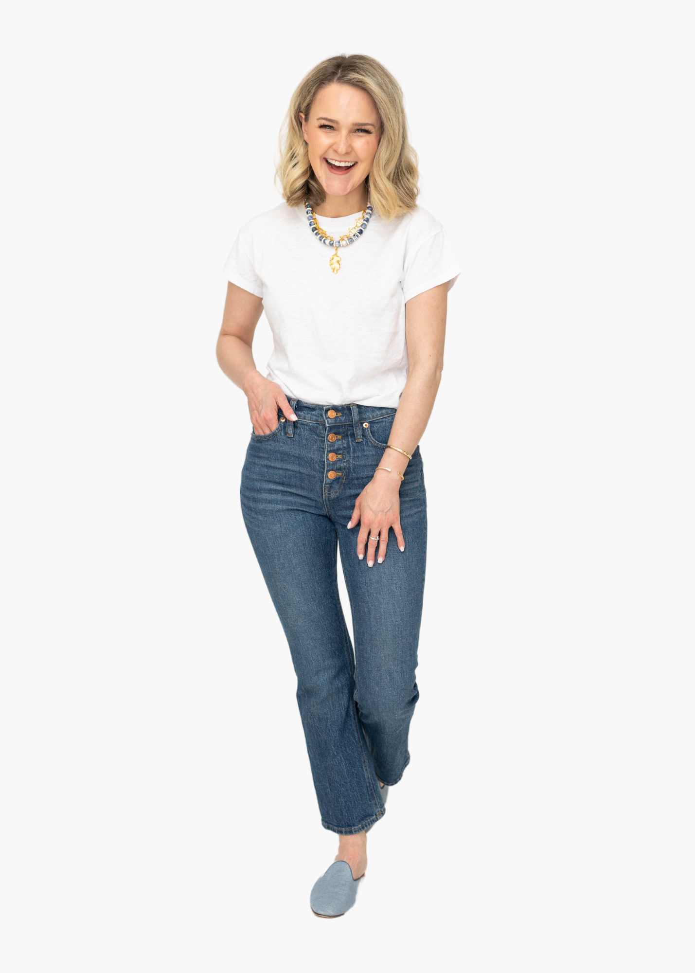 Perfect Knit Tee in White