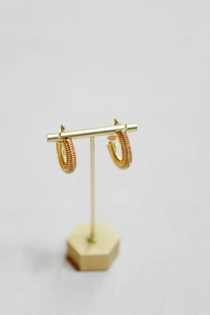 Gold Coil Hoops