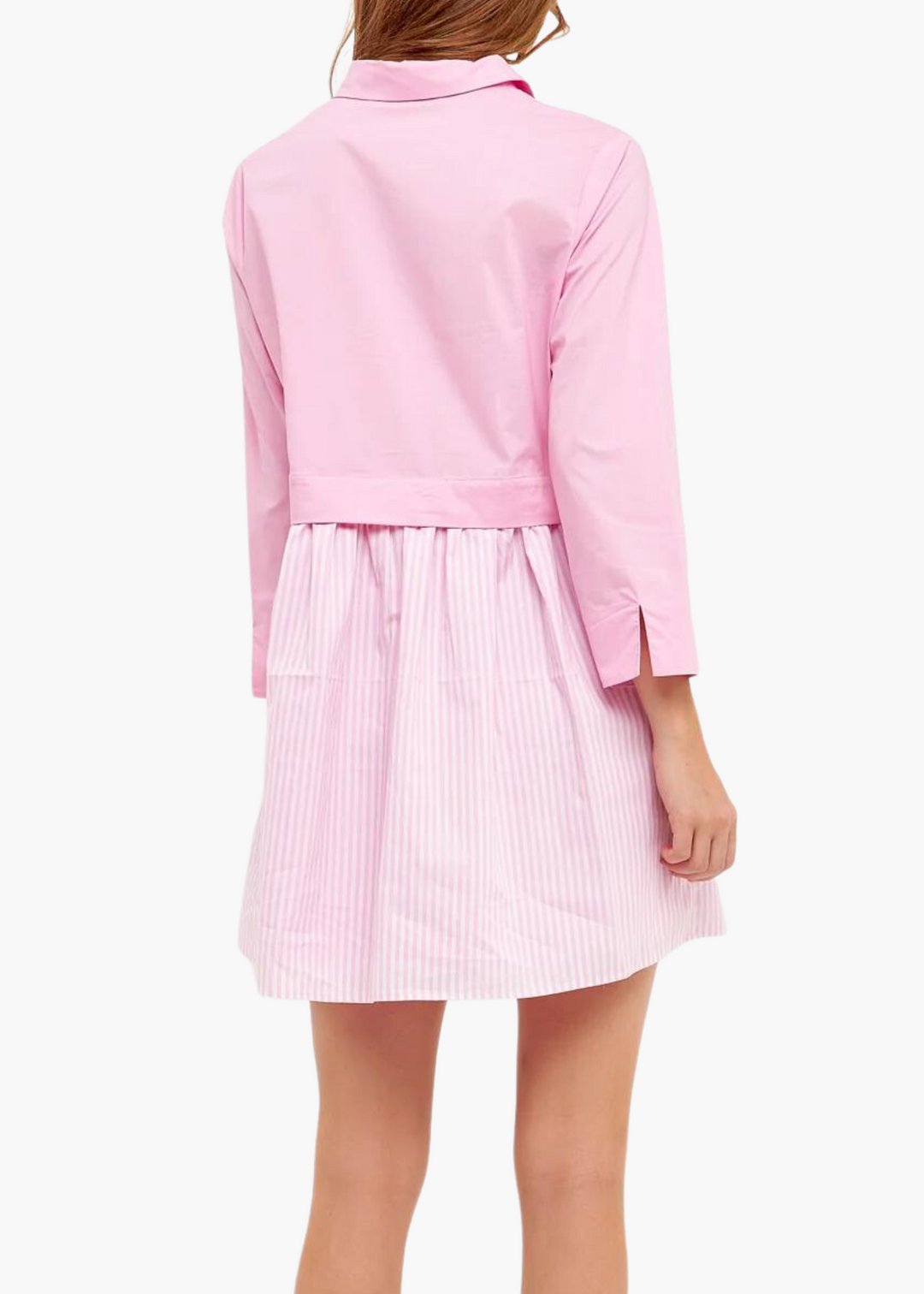 Hayden Mini Shirt Dress | Light Pink
