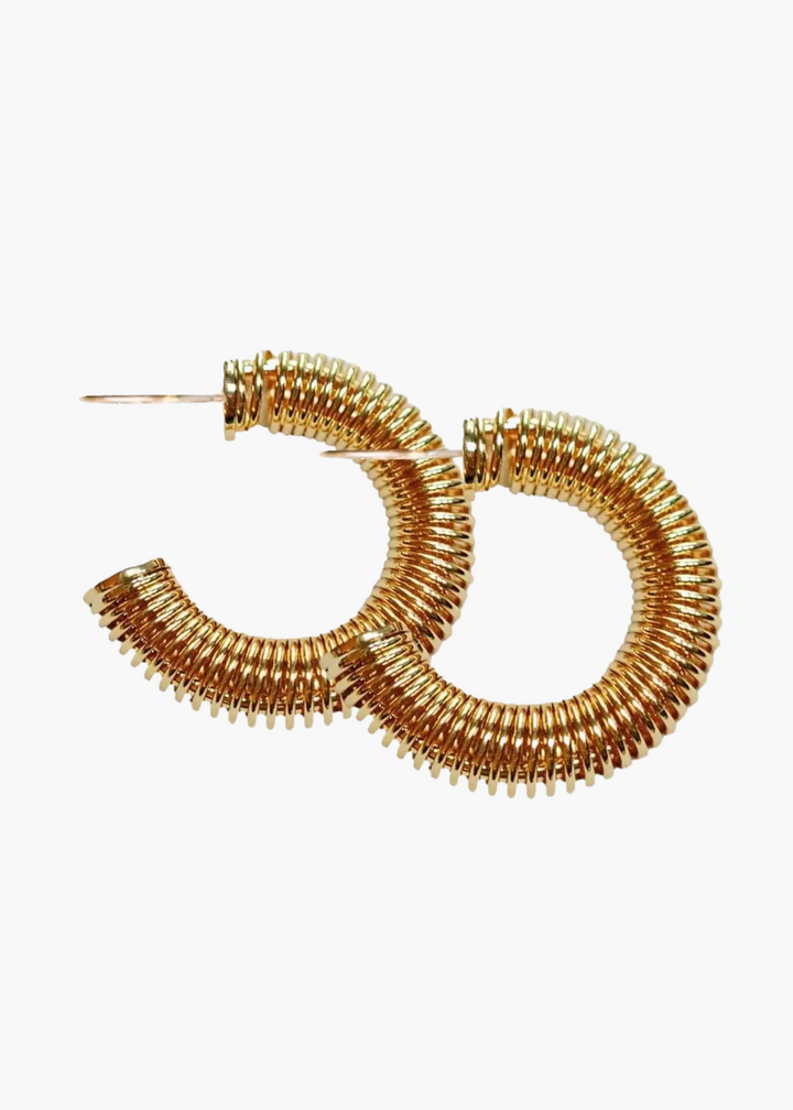 Gold Coil Hoops